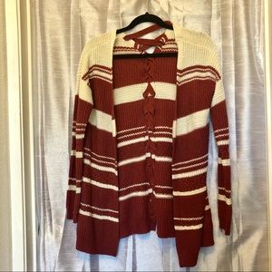 Knitted Cardigan (maroon color)
